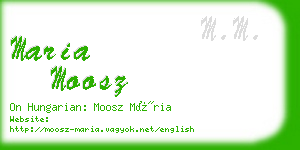 maria moosz business card